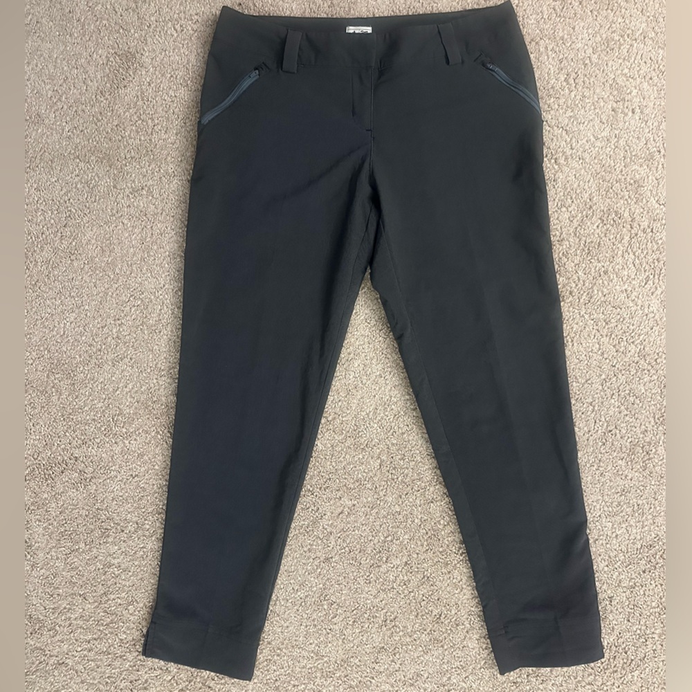 Adidas Women’s Golf Pants | Size 8 | Gray Black Stretch Zip Pocket Trousers